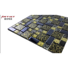 china cheap waterproof golden decoration glass mosaic for wall